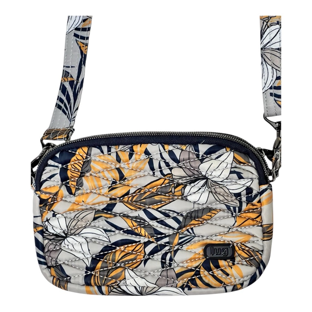 Lug Coupe convertible crossbody bag in the Lily Grey pattern